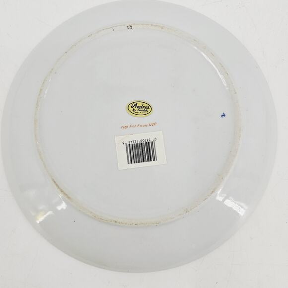 New Andrea by Sadek Chinoiserie Decorative Plate Lion Seal 10" Blue & White - Picture 3 of 6